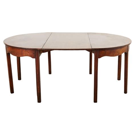 Mesa De Comedor Demiluna Inglesa De Caoba De Estilo Georgiano Del Siglo