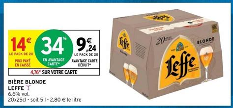 Biere Blonde Leffe Intermarch Novembre