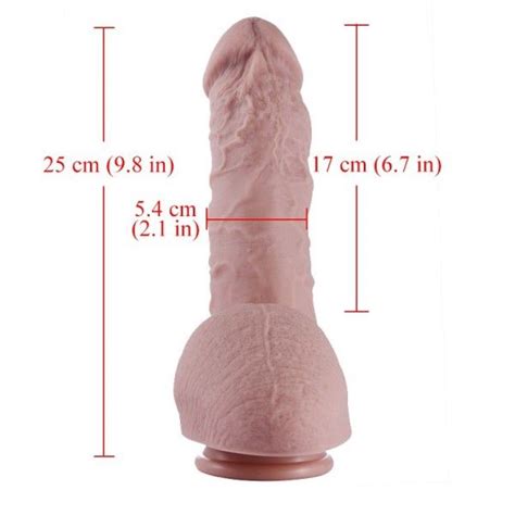 Cm Realistic Full Silicone Dildo With Big Eggs For Kliclok Connector