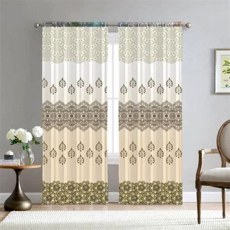 Feet D Digital Printed Polyester Curtain Window Hand