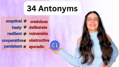 The Following Top Antonyms In English Vocabulary At C