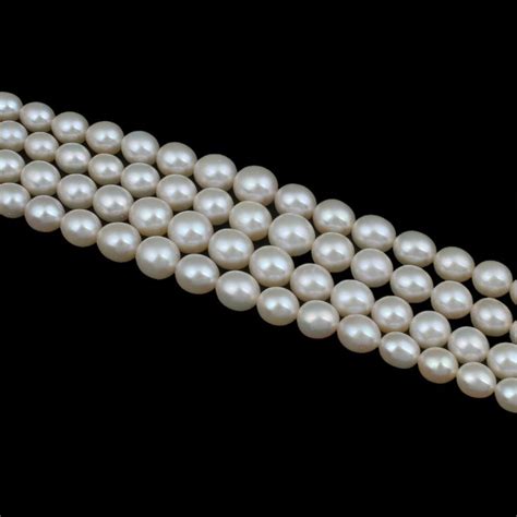 Rice Cultured Freshwater Pearl Beads Natural Graduated Beads More