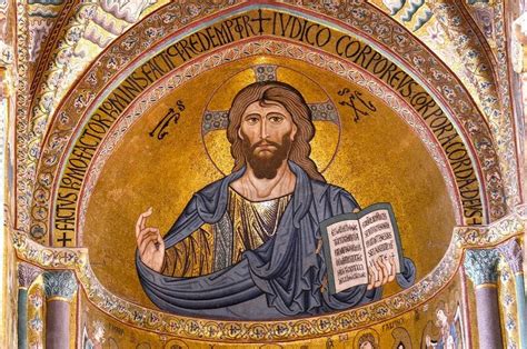 Христос Пантократор. Мозаика собора в Чефалу, Сицилия. 1140-е годы ...