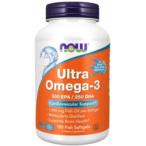 Now Foods Ultra Omega-3 (Fish Gelatin) 180 kapsułek | Sklep NaturaWit