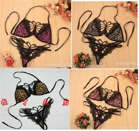 Sexy Leopard Print Butterfly Bikini Set With Matching Transparent Gstring In India Shopclues