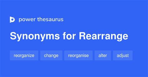 REARRANGE Synonyms: 1 208 Similar Words & Phrases