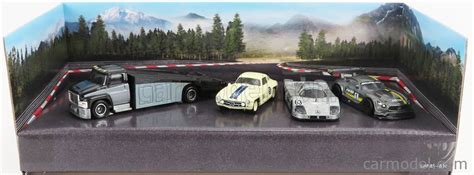 Mattel Hot Wheels Gmh H Scale Mercedes Benz Set X Truck Car Transporter Carro