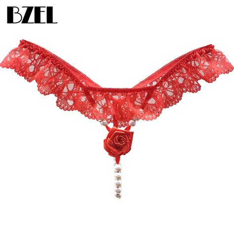Bzel Erotic Thongs Women S Panties Crotchless G String Sexy Lace Female Underwear For Sex
