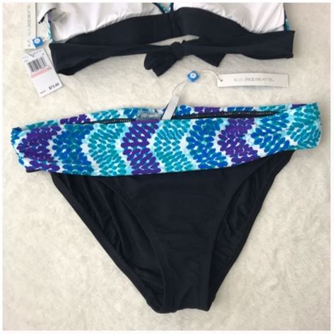 Bleu Rod Beattie Swim Bleu Rod Beattie Halter Bikini Black Blue Poshmark