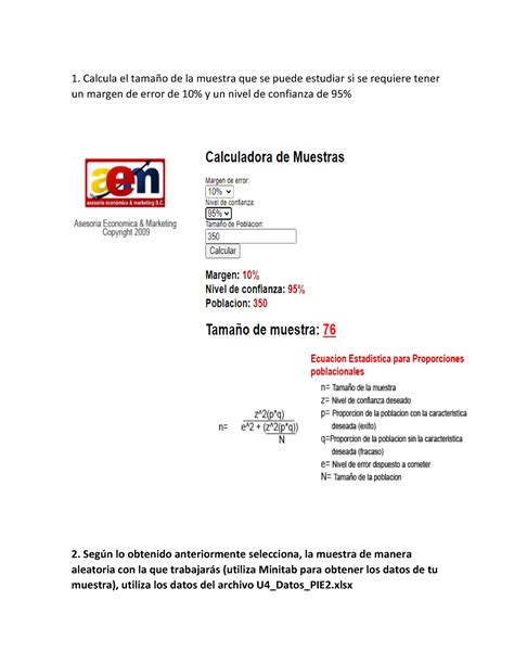 A7 Estadisticas - Calculadora de muestras - Calcula el tamaÒo de la