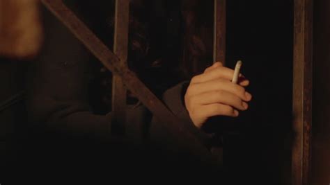 Brunette Girl Sitting And Smoking Stock Footage Video Royalty Free Shutterstock