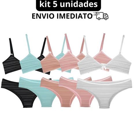 Kit Conjuntos Suti E Calcinha Juvenil Lingerie Menina Mo A Infantil Roupa De Menina Intima