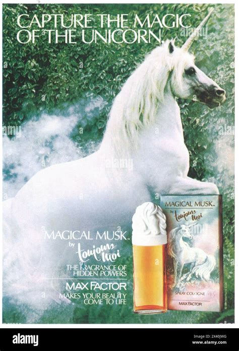 1984 Magical Musk Perfume Ad Stock Photo - Alamy