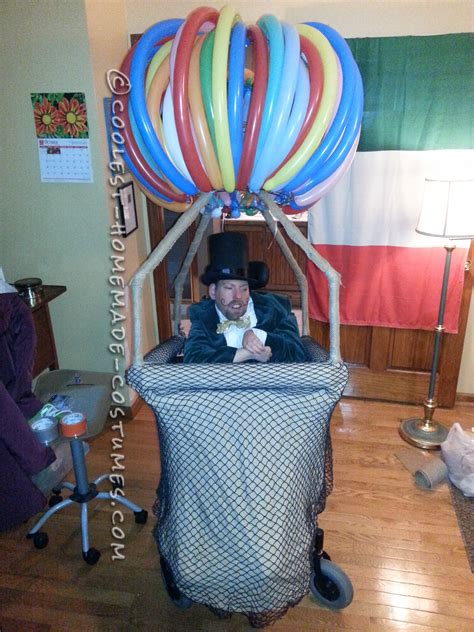 Crowd Rousing Wizard Of Oz In A Hot Air Balloon Wheelchair Costume