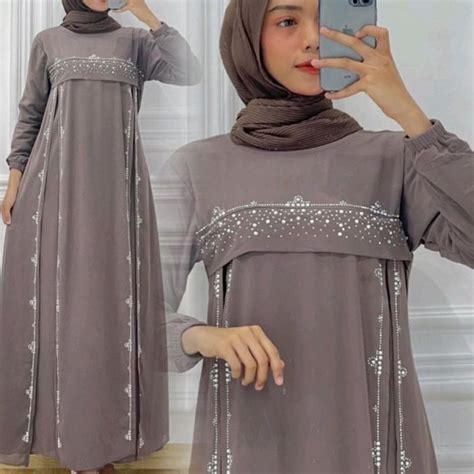 5 Gamis Payet Untuk Baju Lebaran 2023 Murah Harga Mulai Rp100 Ribuan