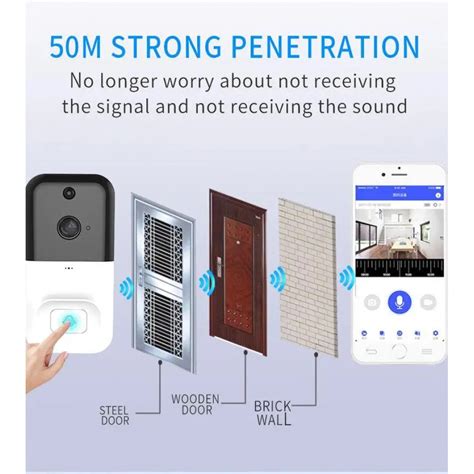 Умный дверной замок Домофон SMART DOORBELL X5 wifi работает от 3x 18650 ...