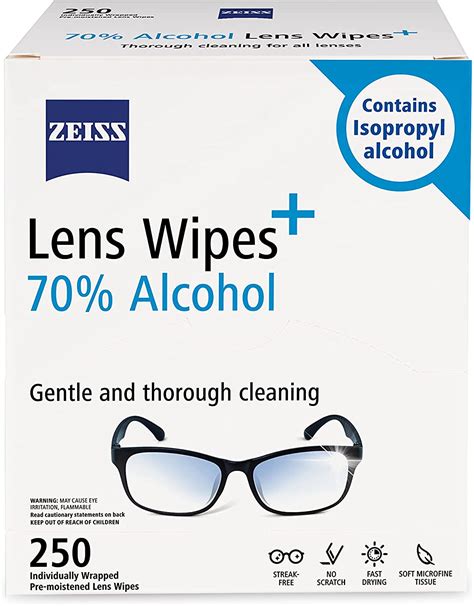 Toallitas Limpiadoras Para Lentes Prehumedecidas Zeiss 6 X 5 Pulgadas