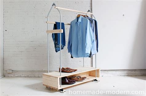 31 DIY Clothing Rack Ideas to Conveniently Increase Storage Space