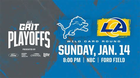 Detroit Lions Wild Card Matchup Set