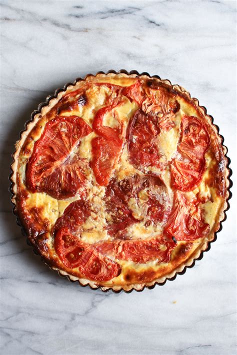 Tomato And Cheddar Tart With A Savory Parmesan Crust — Flourishing Foodie