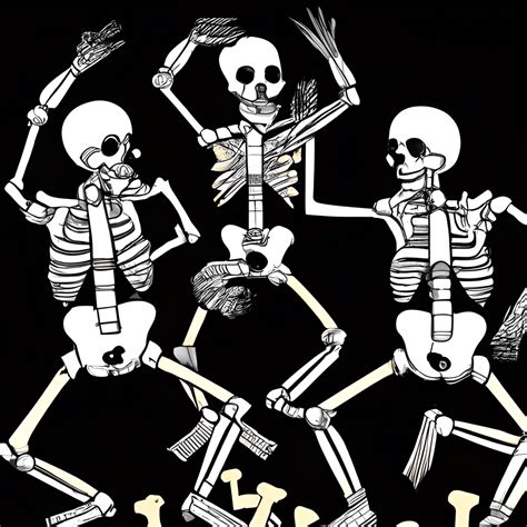 Dancing Skeleton Cartoon · Creative Fabrica