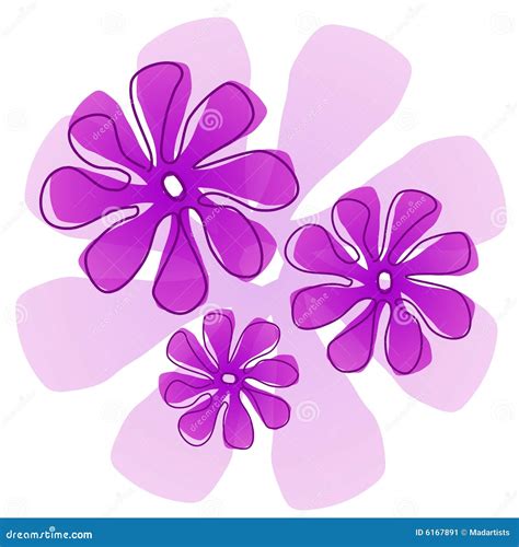 Purple Flowers Clip Art stock illustration. Illustration of flowering ...