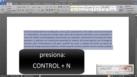 Word Poner Texto En Negrita Con El Teclado Youtube