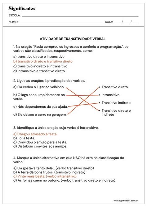 Atividades de Português para o 7º ano (para imprimir e praticar ...