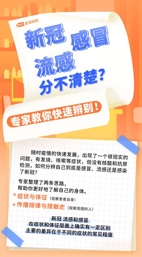 【健康知识】如何区分新冠、感冒和流感？专家教你快速辨别 是一种 侵权 宣传