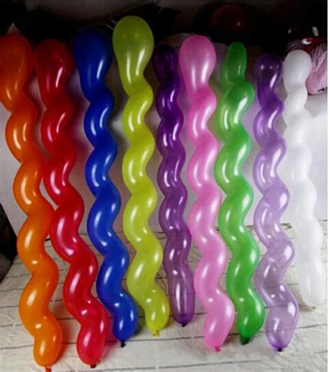 Free Shipping 50 Pcs Pack New Fashion Giant Rubber Helium Spiral Latex