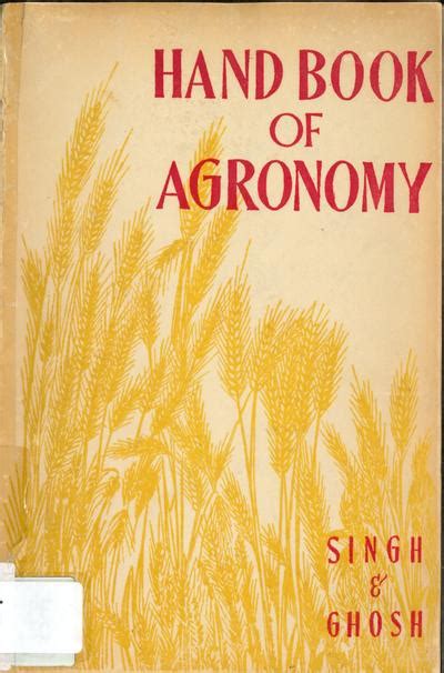 Handbook of agronomy | ECHOcommunity.org