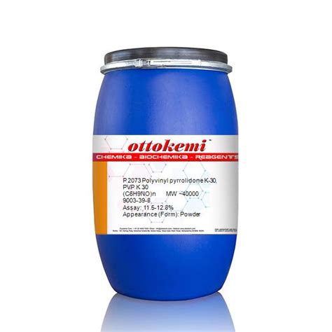 Polyvinyl pyrrolidone K-30, PVP K 30 | 9003-39-8 | www.ottokemi.com