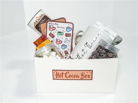 Personalized Hot Cocoa Gift Box Christmas Cocoa Box Hot Cocoa Lovers Holiday Gift