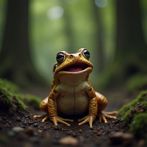 funny toad   forest   smile stable diffusion
