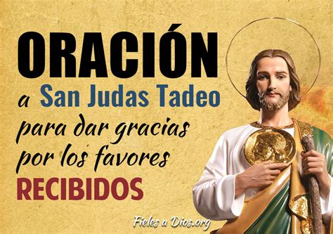 Oración a San Judas Tadeo para dar Gracias por los Favores Recibidos