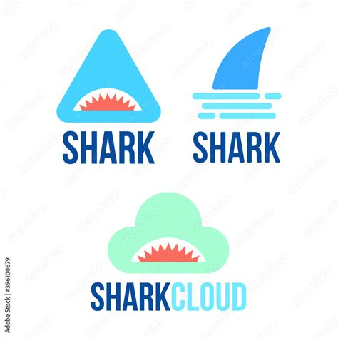 Shark logo icon symbol design template Stock Vector | Adobe Stock