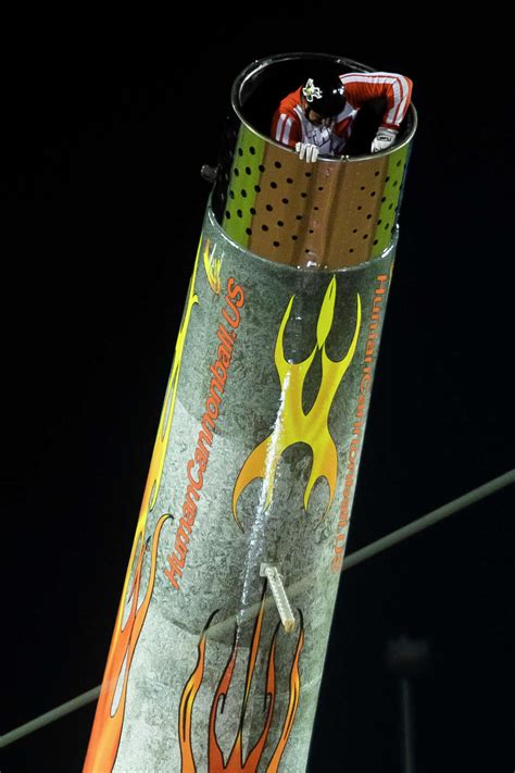 David The Bullet Smith Launches Himself Out Of A Cannon At Dow Diamond