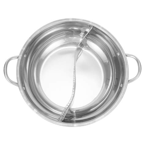 Cm Hot Pot Twin Divided Stainless Steel Cm Cookware Hot Pot Ruled Compatible Walmart