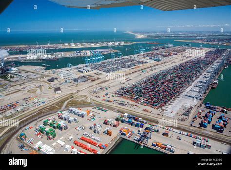 Port rotterdam maasvlakte aerial view hi-res stock photography and ...