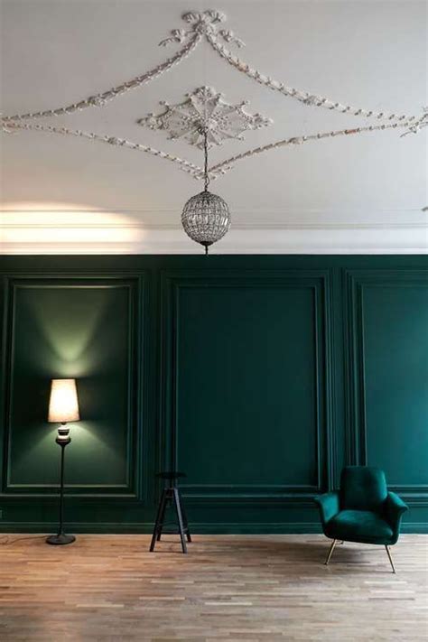 КАБИНЕТ | Dark home decor, Dark green walls, Luxury living room decor