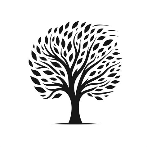 A black drawing of a tree 47811638 Vector Art at Vecteezy