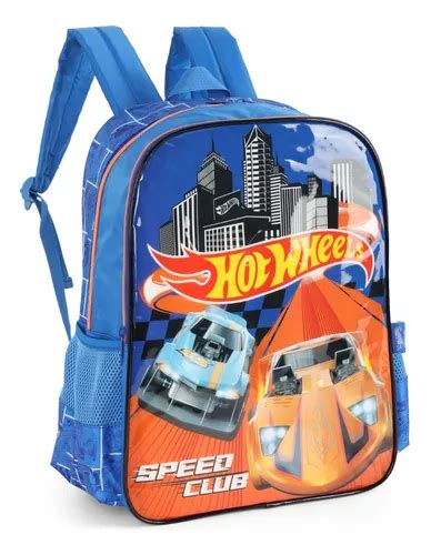 Mochila De Costas Infantil Hot Wheels Pequena Luxcel Parcelamento Sem Juros