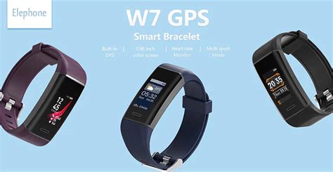 Фитнес-браслет с GPS - Elephone ELE W7 • Smartchasy.com