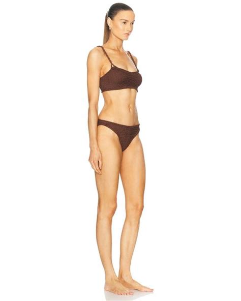 Hunza G Phoebe Bikini Set In Brown Lyst