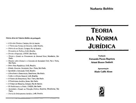 PDF Bobbio Norberto Teoria Da Norma Juridica DOKUMEN TIPS