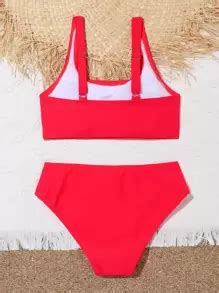 Shein Tween Girl Plain Bikini Set Summer Beach For Sale Australia New Collection Online Shein