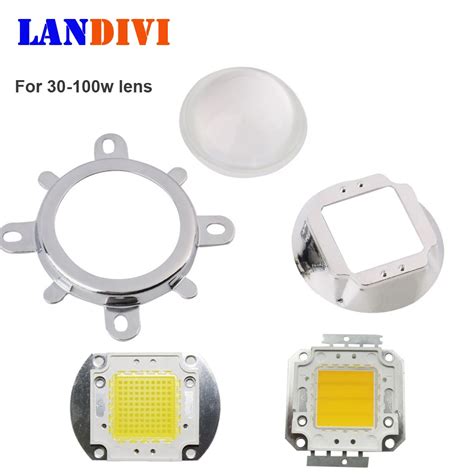 1Set High Quality 30W 50W 100W LED 44mm Optical Lens Reflector