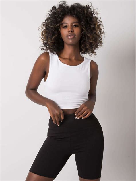 Дамски бял кроп топ | market.dir.bg