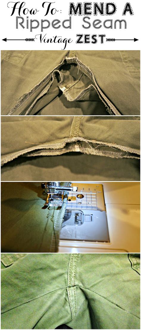 How To Mend A Ripped Seam Dianes Vintage Zest