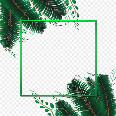 Palm Leaves Border Clip Art
